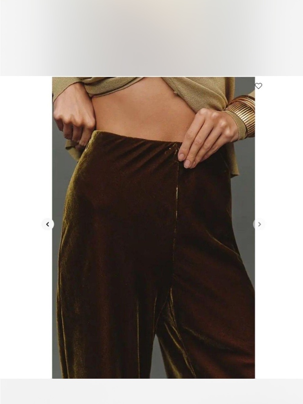 Anthropologie Tilda Velvet Wide Leg Pants XXS Cocoa Brown Holiday - Picture 16 of 16